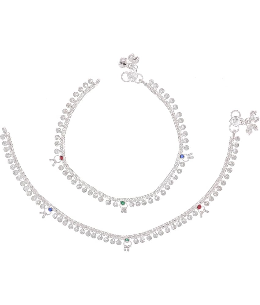 AanyaCentric - Silver Anklets ( Pack of 1 )
