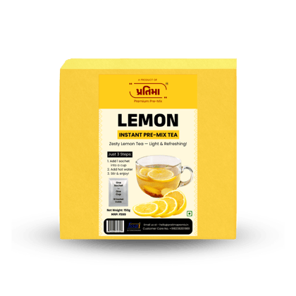 Lemon Instant Pre-Mix Tea  10 Sachets | Zesty & Refreshing Instant Drink