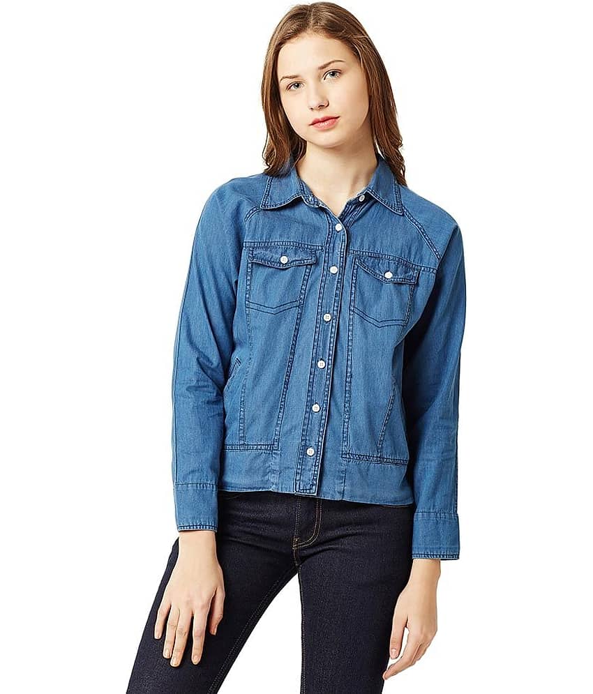 Miss Chase Denim Blue Biker