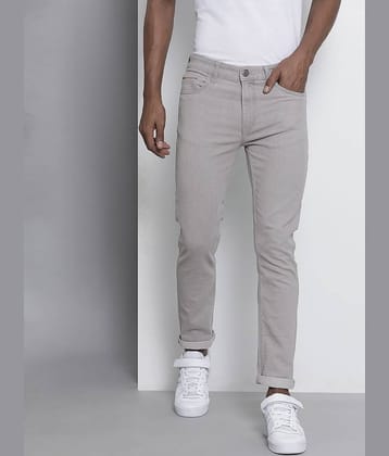 The Indian Garage Co Men Grey Slim Fit Mid-Rise Clean Look Stretchable Jeans