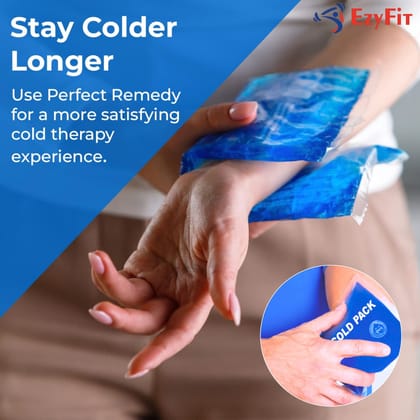EZYFIT Reusable Hot & Cold Soft and Flexible Gel Pack for Pain Relieving - 250 * 120 mm | Hot Compression Pack for Pain Relief