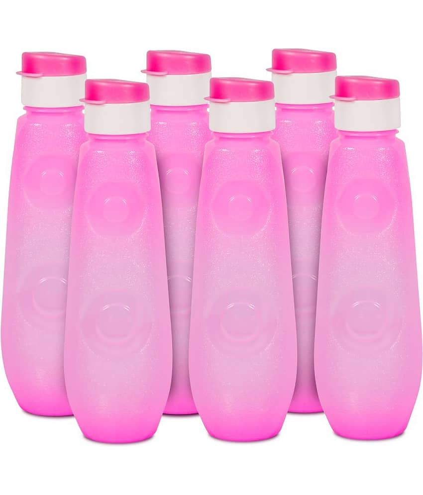 G-Pet Pink Pack Of 6 Bottles ml Polyproplene Fridge Bottle Set of 6