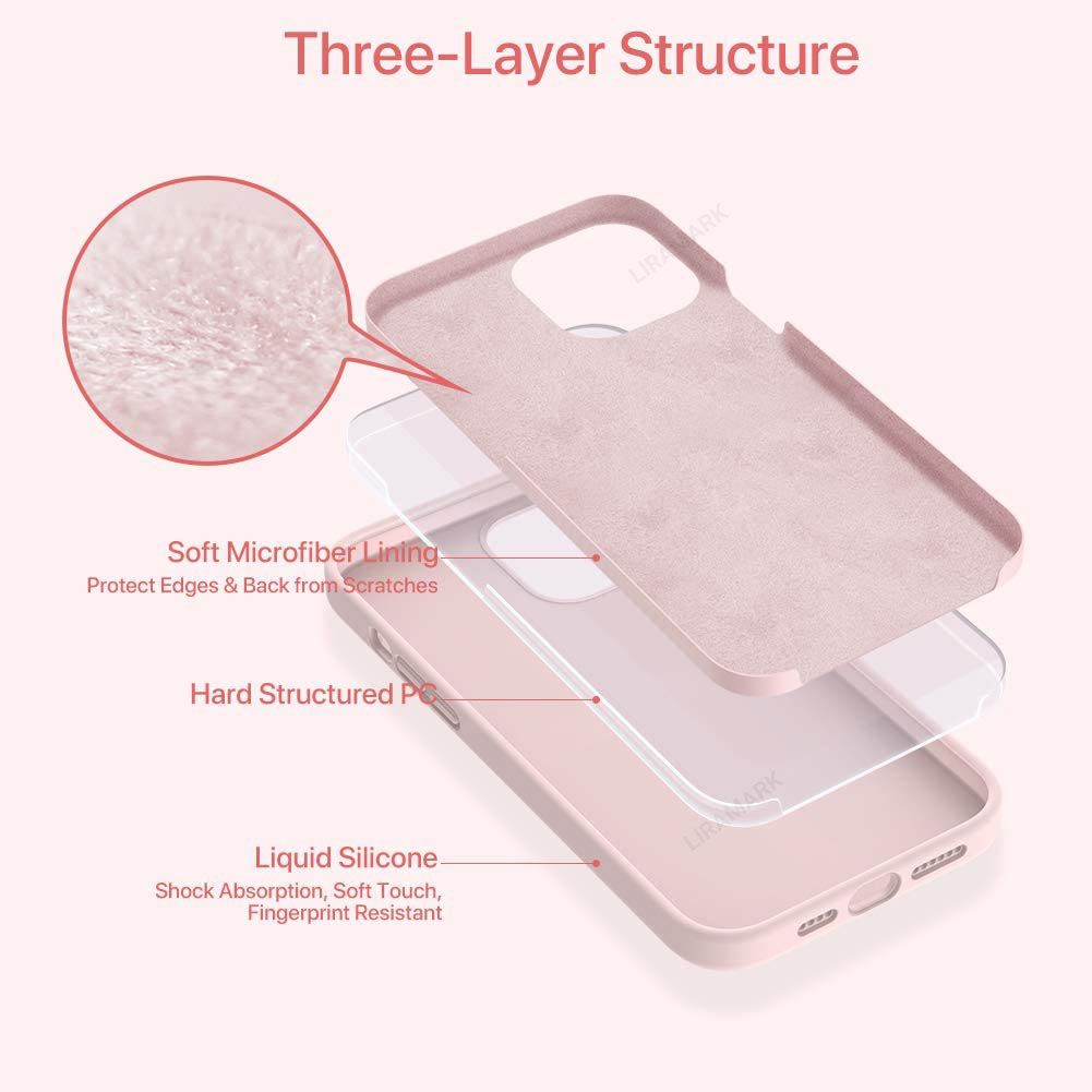 LIRAMARK Liquid Silicone Soft Back Cover Case for Apple iPhone 11 Pro Max