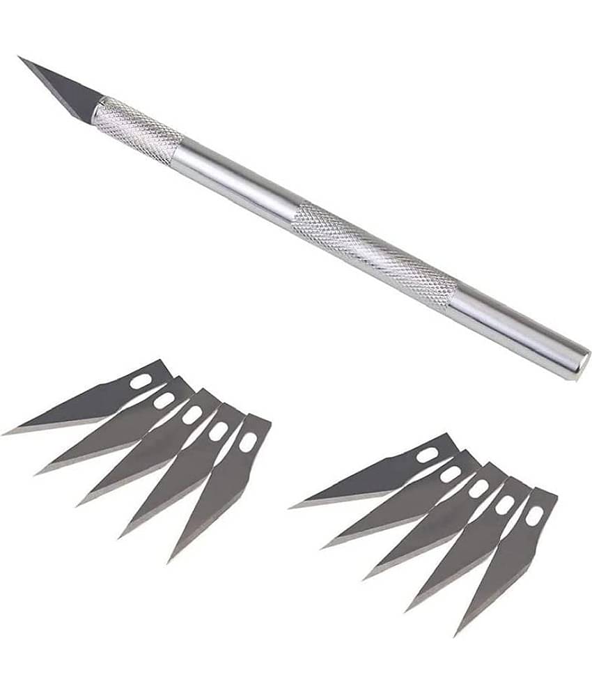 ECLET Detail Pen Knife with 5 Interchangeable Sharp Blades for Carving/Mat Cutting &Paper Cutting (Code 15