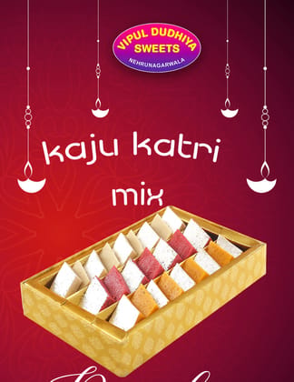 VIPUL DUDHIYA SWEETS Kaju Katri Mix, 500 gm
