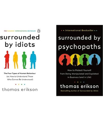 ( Combo Of 2 Pack ) Surrounded by Idiots & Surrounded by Psychopaths Paperback 2020 by Thomas Erikson