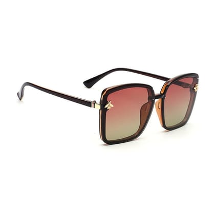 Dervin Cat Eye Women's Oversized Sunglasses (Brown)