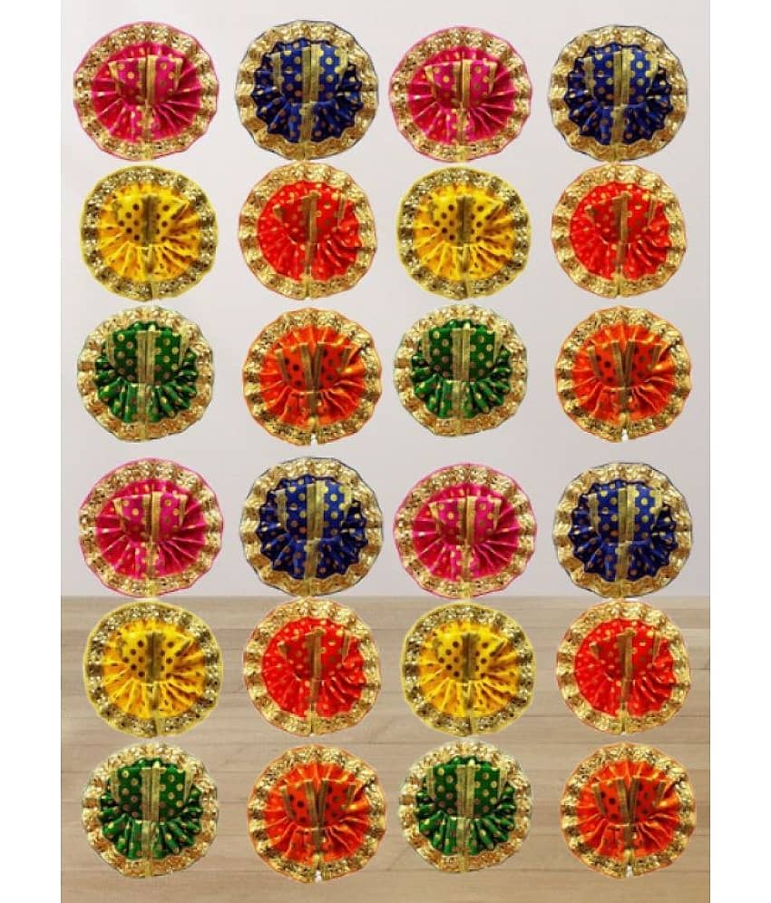 Lootnixx Laddu Gopal Krishna Goli Designe Golden Poshak 24 Piece (Size 0 No ) Set Dress