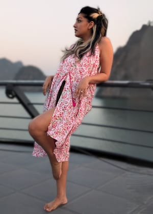 Women's Long Shrug, Beach Cover Up | Bougainvillea