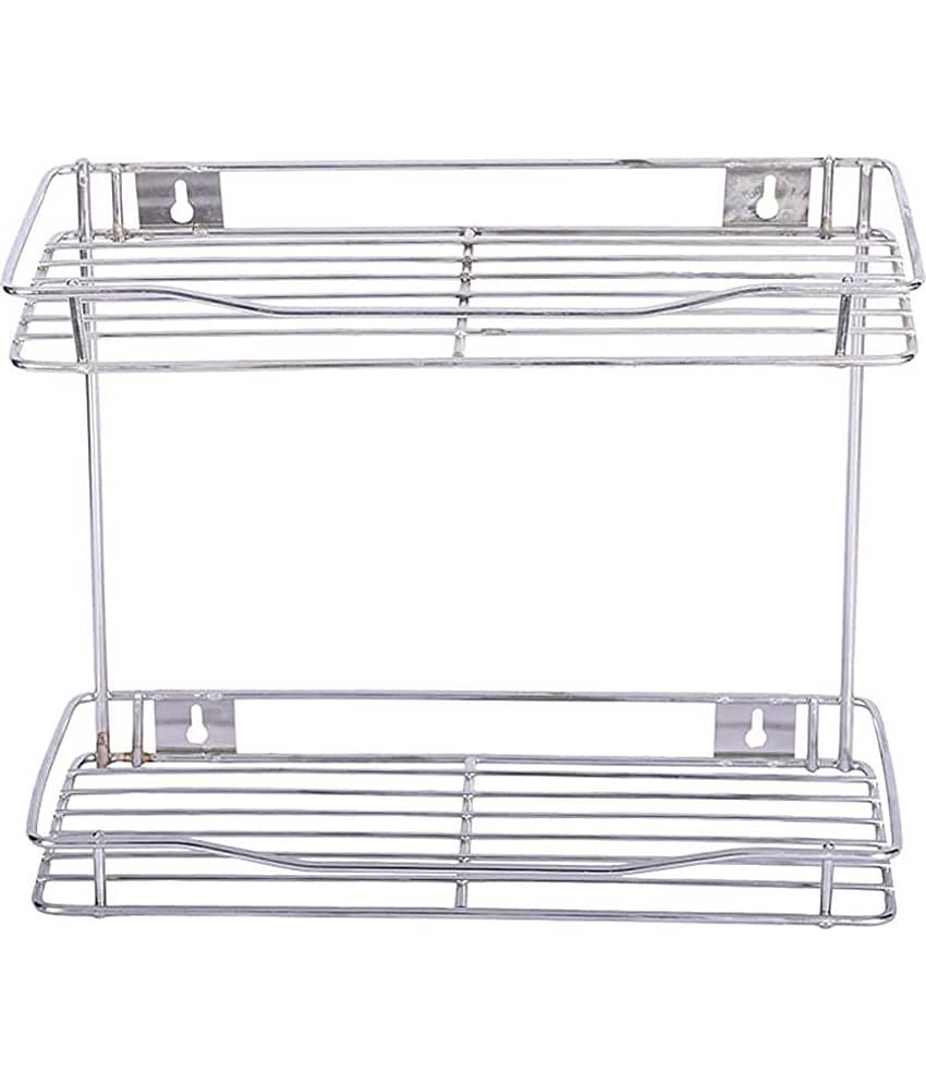 JISUN - Silver Stainless Steel Storage Racks ( Pack of 1 )