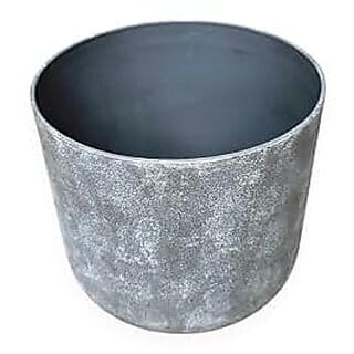 De Gardenia Melamine Pot | Indoor Plant Planter | Decorative Tabletop Pot for Living Room and Office | Pack of 1 (Grey) (Small)