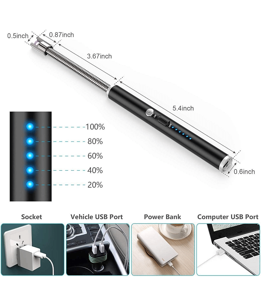 HUG PUPPY Black Plastic Kitchen Gas Stove Lighter ( Pack of 1 )