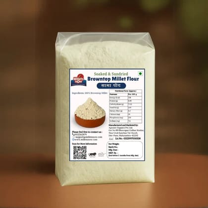 Soaked and Sundried Browntop Millet Flour l Sama Peeth l 500g Soaked and Sundried Browntop Millet Flour l Sama Peeth l 500g