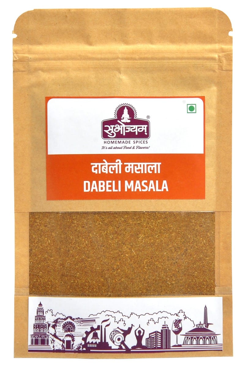 Subhojyam Dabeli Masala (50g) | Authentic Kutch Style Spice | Sweet & Spicy Street Food Mix