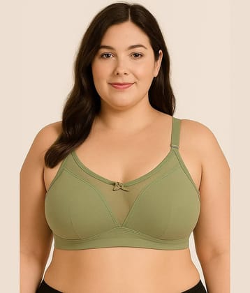 Elina Pack of 1 Cotton Non Padded Minimizer Bra For Women ( Sea Green )