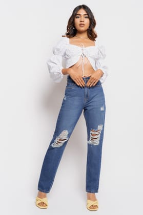 Blue Women's Slim Straight Jeans 26