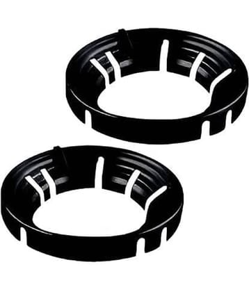 RAMDEV ENTERPRISE Gas Saver Burner Stand Gas Burner Cover Gas Saver Jali Home Gas Stove Fire & Windproof Energy Saving Stand Gas Stove Stand Protector Max Gas Saviour Silver Open (PACK OF 2)(BLACK).