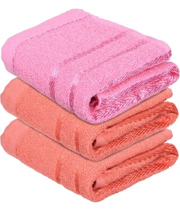 Swadesi E Shop Pack of 3 Cotton 351-400 -GSM Hand Towel ( Assorted )