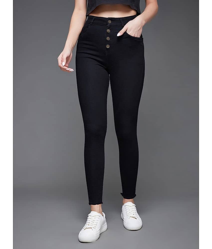 Miss Chase - Black Denim Skinny Fit Women's Jeans ( Pack of 1 )