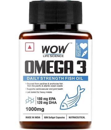 WOW Life Science - Omega Fatty Acids Capsule ( Pack of 1 )