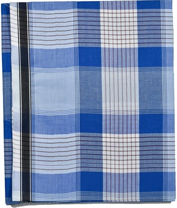 Shyam Handloom Cotton Men's Lungi Blue ( Pack of 1 )
