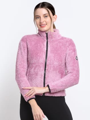 Invincible Women's Double Sherpa Jacket-Pink / S