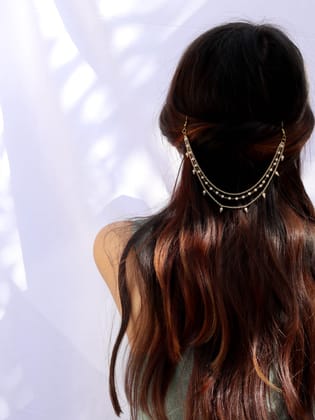 Liza Pearl Hair Accessory-Gold