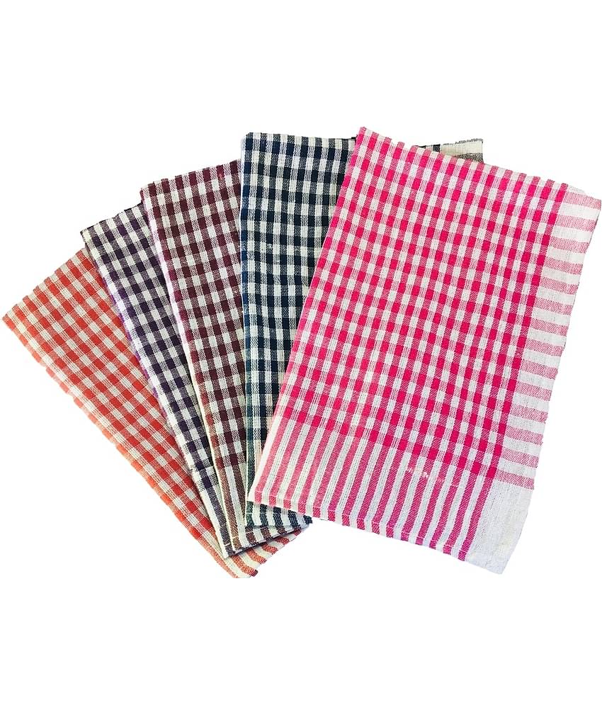 Kitchen Duster Wet Dry Cotton Cleaning Cloth/Mop 16 x 24 inch (Pack of 5) - Assorted Colour