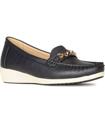 Bata Navy Blue Women's Loafers