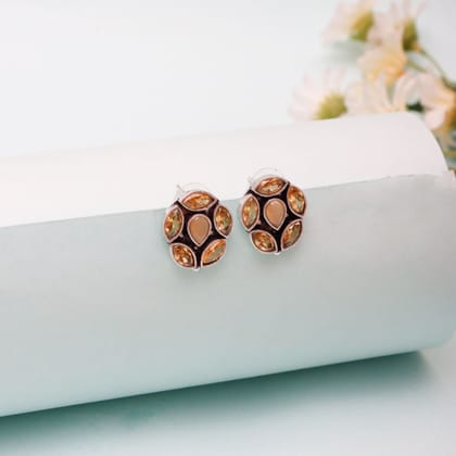 Crimson Yellow Earrings