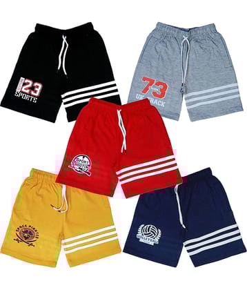 atlans Pack of 5 Cotton Blend Shorts For Boys ( Black )