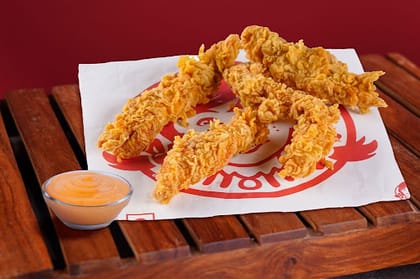 Crispy Chicken Tenders With Dip.
