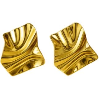 kimti 18K Gold Plated Classic Stud Earrings