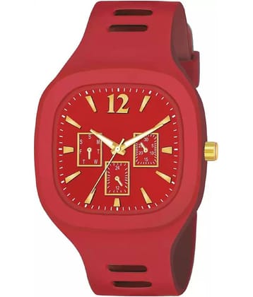 Hala - Red Silicon Analog Men's Watch