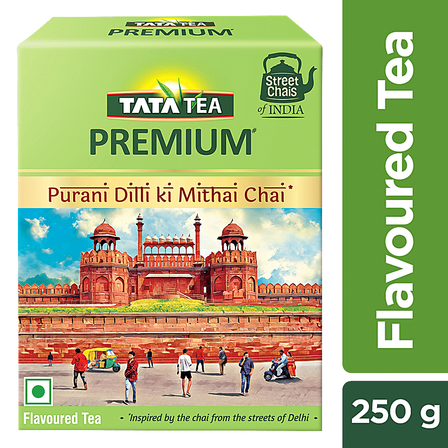 Tata Tea Premium Street Chai Of India - Purani Dilli Ki Mithai Chai, Tasting Notes Of Pista, CardamomÂ & Condensed Milk, 250 g