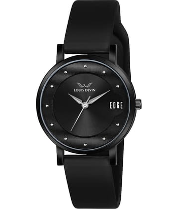 LOUIS DEVIN Black Silicon Analog Womens Watch