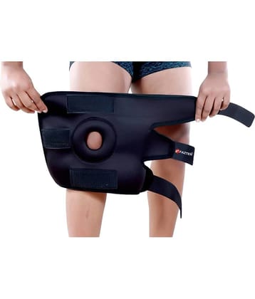 FAZTER Premium Open Patella Stabilizer for Compression, Pain Relief & Joint Protection Knee Support (Black) - None