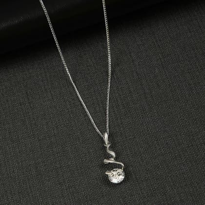 Silver-Plated Chain with Pendant