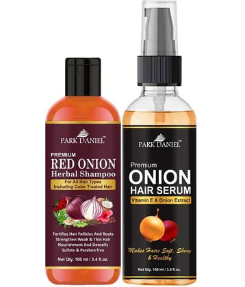 Park Daniel Red Onion Shampoo    & Onion Hair Serum 180 mL Pack of 2