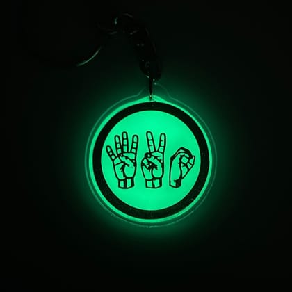 Glow in the Dark Keychain - 420-NEON GREEN