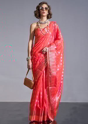 Glory Pink Dual Tone Banarasi Soft Silk Saree