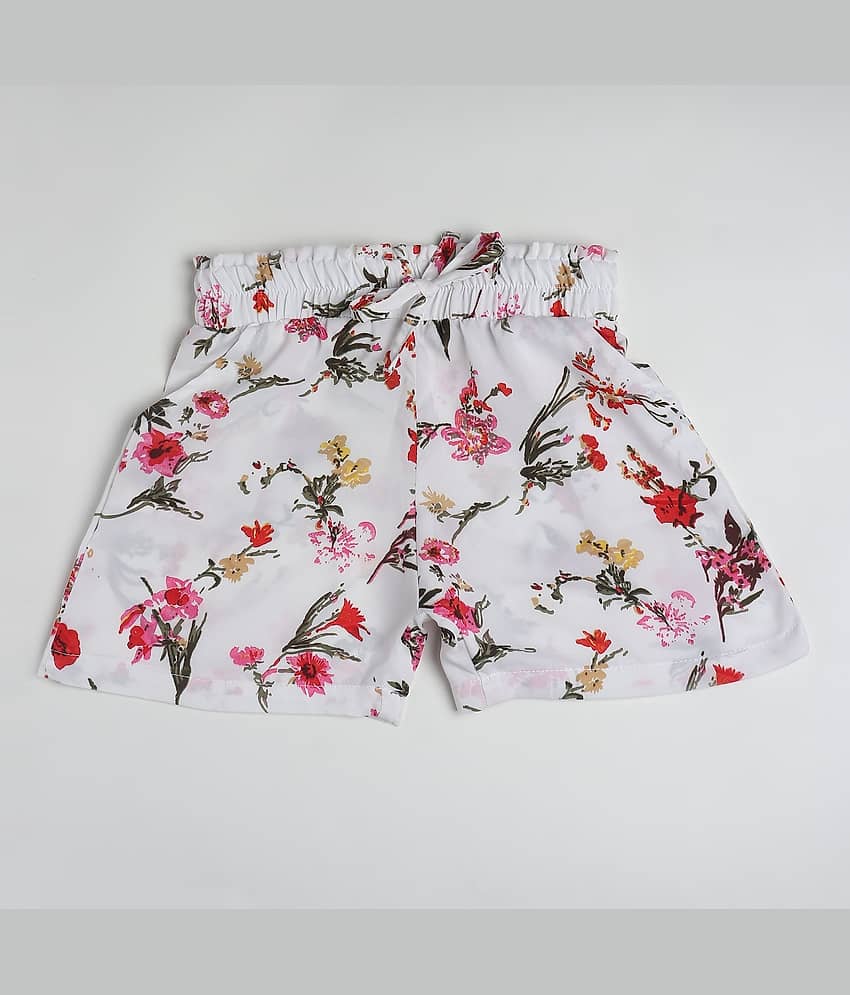 Arshia Fashions Pack of 1 Girls Crepe Bermudas ( White )