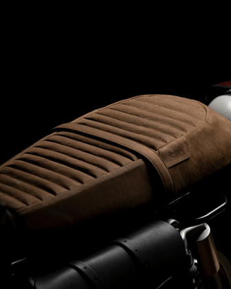 touring leather seat for royal enfield interceptor 650 / gt 650-tobacco brown / in