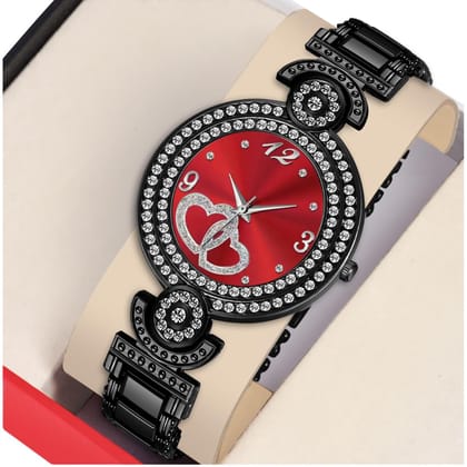Bolun Red Heart Dial BD Girls and Women Watch