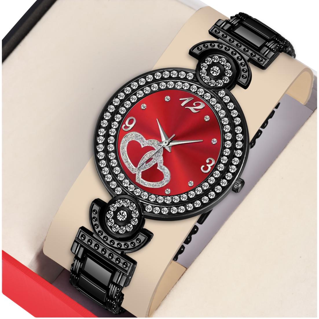Bolun Red Heart Dial BD Girls and Women Watch