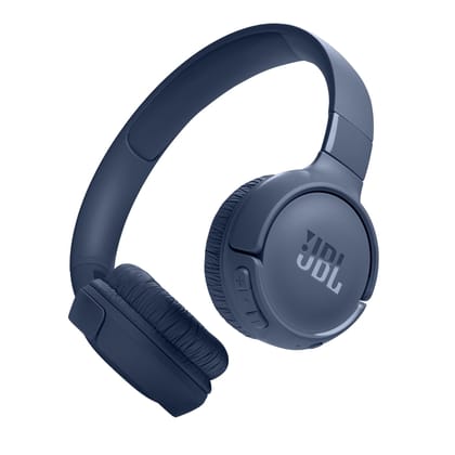 JBL Tune 520BT Wireless On Ear Headphones with Mic, Upto 57H Battery, Speed Charge : 5 Min Charge Gives Up to 3H of Playback, Multipoint Connect, Customizable Bass with Headphones App, BT 5.3 (Blue) JBL Tune 520BT Wireless On Ear Headphones with Mic, Upt