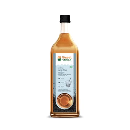 Bharat Vedica Wood Pressed Organic Black Sesame Oil, 1 L
