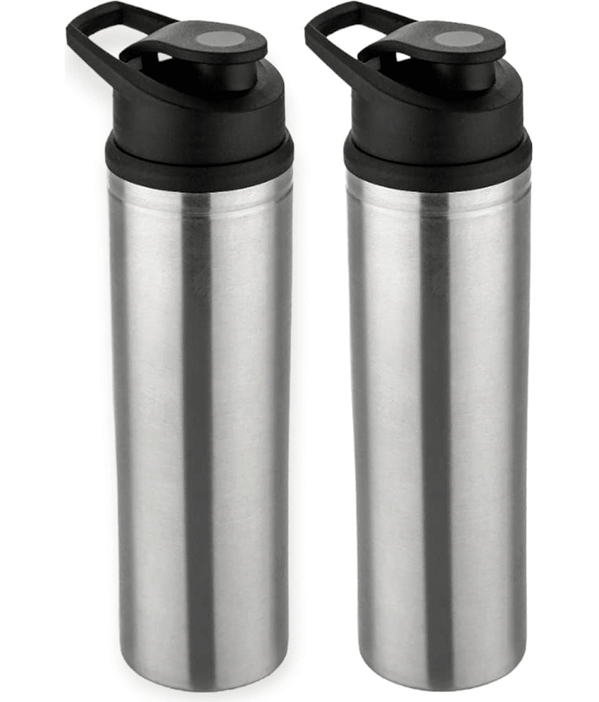 ATROCK Fridge Water Bottle Set Silver Water Bottle 900 mL ( Set of 2 )