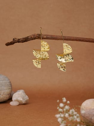 Spiral Earring - Statement Brass Earring