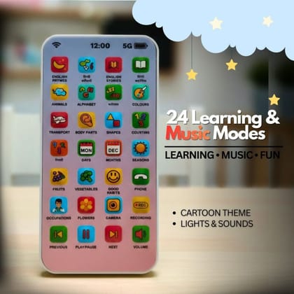 Zenex Store EduPhone 28-Function Screen-Free Learning Toy (Multicolor)